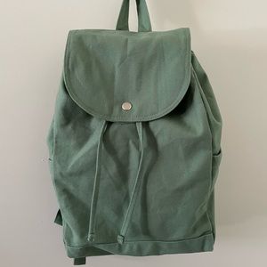 Sage Green Canvas Backpack